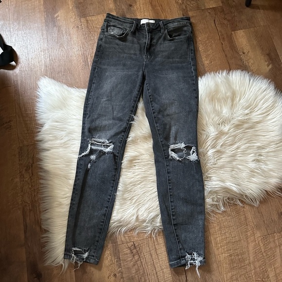 VERVET High Rise Ankle Skinny Stretch Jeans - Picture 2 of 5